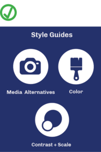 Visual example of correct menu spacing