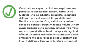 This is a visual example of accessible line spacing within a paragraph. 