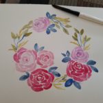 Water color paintings of roses